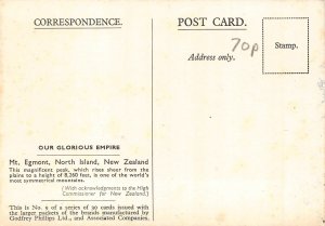 A863 New Zealand North Island Mt Egmont vintage postcard