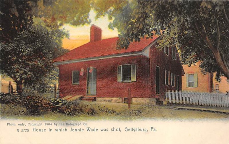 House where Jennie Wade was shot  Gettysburg, Pennsylvania PA