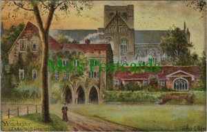 Hampshire Postcard - Winchester Cathedral & Deanery  RS25853