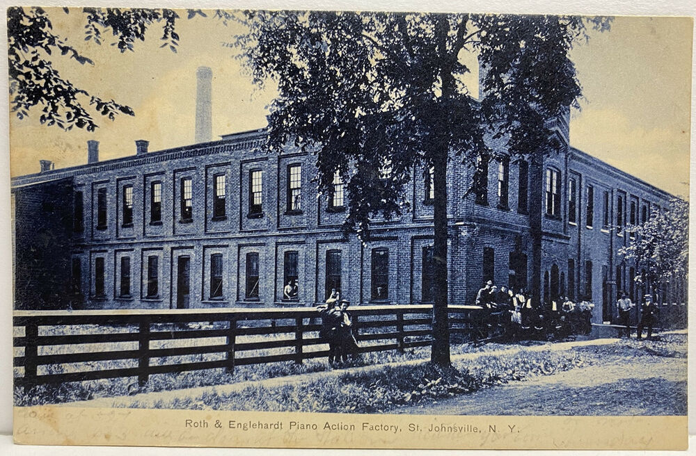 ST JOHNSVILLE NY Piano Factory Group of People 1900's Roth & Englehardt
