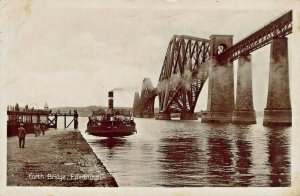 EDINBURGH SCOTLAND UK~FORTH BRIDGE~1920s PHOTO POSTCARD