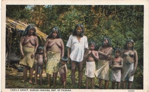 Postcard Family Group Darien Indians Rep of Panama