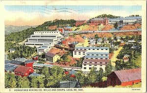 Homestake Mining Co. Mills Shops Lead S. D. Vintage Postcard Standard View Card