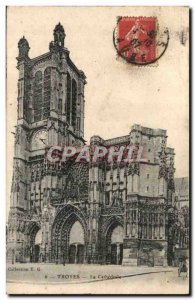 Troyes Cathedral Old Postcard The Virgin and & # 39enfant