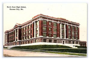 Postcard North East High School Kansas City Mo. Missouri