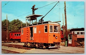 Seashore Trolley Museum Kennebunkport ME  Line Car S71 UNP Chrome Postcard G15