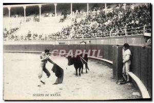 Old Postcard Bullfight Bullfight Suerte de Matar