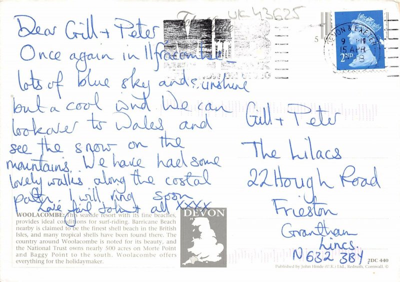 uk43625 woolacombe bay from morthoe north devon uk