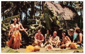 Spirit of Hawaii Hula Tahitian Dancing Ipu United Airlines Travel Postcard