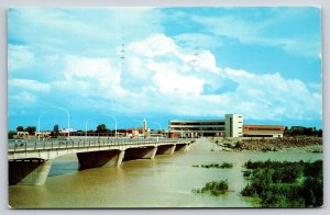 Laredo Texas~Bridge Across Rio Grande River~Immigration & Customs Bldg~1958