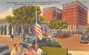 Green Benches, Post Office, Princess Martha Hotel St Petersburg, Florida  