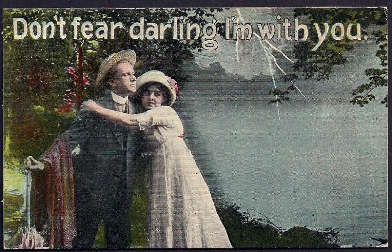 Don't Fear Darling I'm with You Lady Lightning used c1915