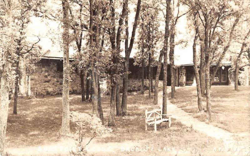 Okoboji Lake Iowa Gull Point Real Photo Antique Postcard K104228