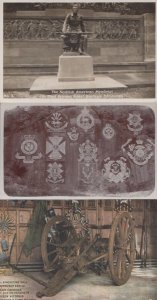 Scottish Cannon American Memorial Gun Regalia 3x Real Photo Military Postcard s