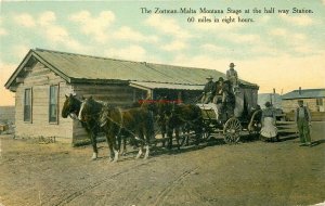 MT, Zortman-Malta, Montana, Stage, Half Way Station, Chas E. Morris No. A5902