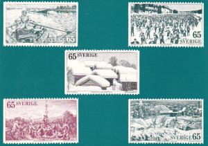 Stamps Of Sweden 1973 Bookleet Issue Province of Dalecarlia