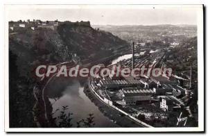 Old Postcard Besancon View On The Citadel Doubs And The City
