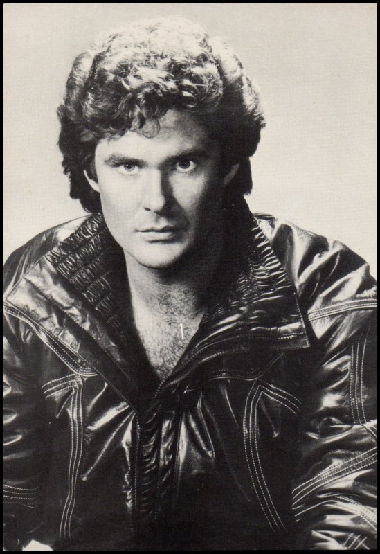 Movie Star Post card - David Hasselhoff, unused