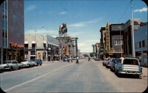 Casper Wyoming WY Classic 1950s Cars Station Wagon Vintage Postcard