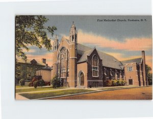 Postcard First Methodist Church, Fredonia, New York