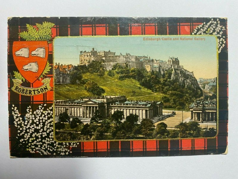 POSTED 1914 VINTAGE POSTCARD - EDINBURGH CASTLE NATIONAL GALLERY   (KK1104)