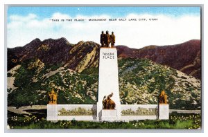 Vintage Postcard This Is The Place Monument Salt Lake City Utah