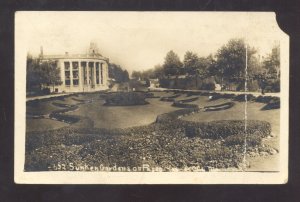 RPPC KANSAS CITY MISSOURI PASEO STREET SUNKEN GARDENS 1912 REAL PHOTO POSTCARD