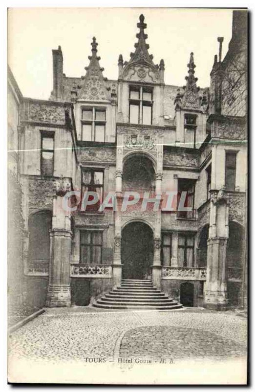 Postcard Old Tours Hotel Gouin