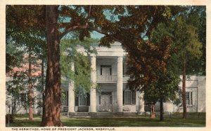 Vintage Postcard 1920's The Hermitage Home of President Jackson Nashville TN