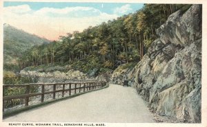 Vintage Postcard Beauty Curve Mohawk Trail Berkshire Hills Massachusetts MA