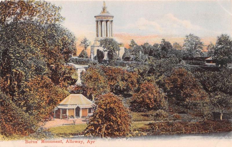 ALLOWAY AYR SCOTLAND UK BURNS' MONUMENT~ G W WILSON PUBL #52022 POSTCARD 1910s