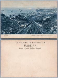 MADEIRA FUNCHAL ANTIQUE POSTCARD train railroad railway