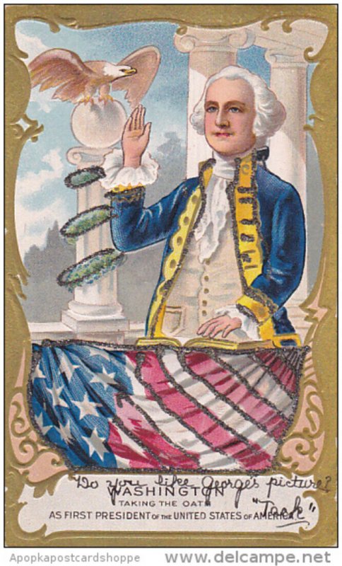 George Washington Taking Oath As First President Of The United States