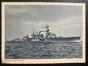 Mint Germany Real Picture Postcard Light Cruiser Leipzig In High Seas