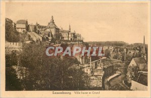 Old Postcard Luxembourg City Grund high