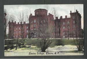 Ca 1909 Post Card Elmira Ny Elmira College