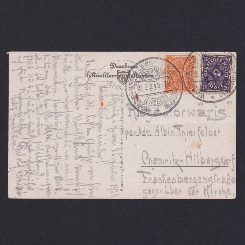 GERMANY, Postcard, Paul Hey, 'Im Abendschein'