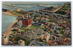 Chicago Illinois Postcard Aerial View Alexander McKinlock Memorial Campus 1947