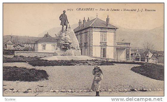 Parc De Lemenc - Monument J.-J. Rousseau, Chambery (Savoie), France, 1900-1910s