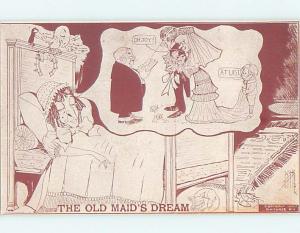 Pre-Linen comic signed OLD MADE DREAMS OF GETTING MARRIED HL2292