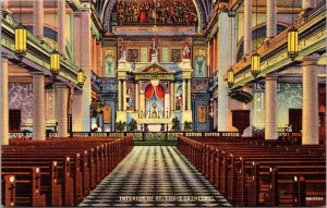 Interior of St. Louis Cathedral MO Postcard PC200