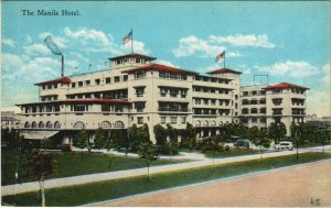 PC PHILIPPINES, MANILA, THE MANILA HOTEL, Vintage Postcard (b39083)