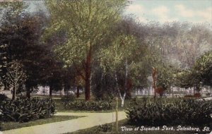 View Of Standish Park Galesburg Illinois 1910