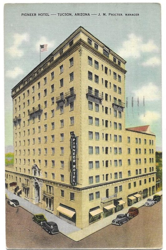 Pioneer Hotel, Tucson, Arizona 1948 to Pasadena,California, Prexie coil