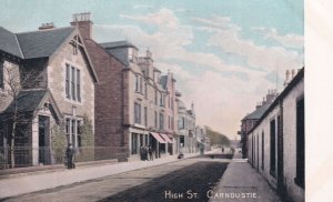Carnoustie High Street Dog Loose National Series Old Postcard