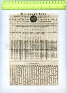 255276 GERMANY FRANKFURT City lottery loan page 1854 year