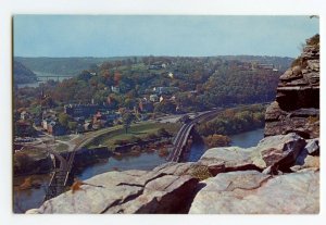 Postcard View From Maryland Heights Harpers Ferry WV Standard View Card