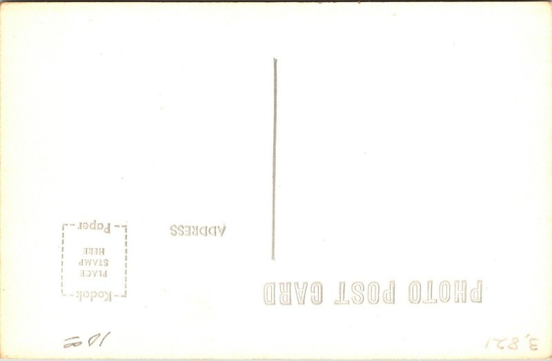 RPPC Fort Peck Aerial View Montana Real Photo Postcard Coles Studio Glasgow