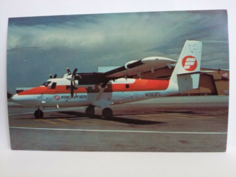 N983FL DEHAVILLAND CANADA DHC-6 Twin Otter  FRONTIER AIRLINES postcard