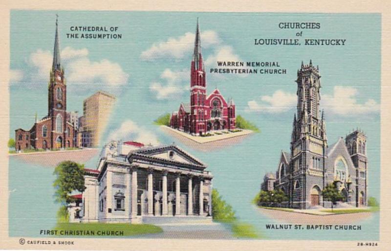 Kentucky Louisville Churches Multi View Curteich